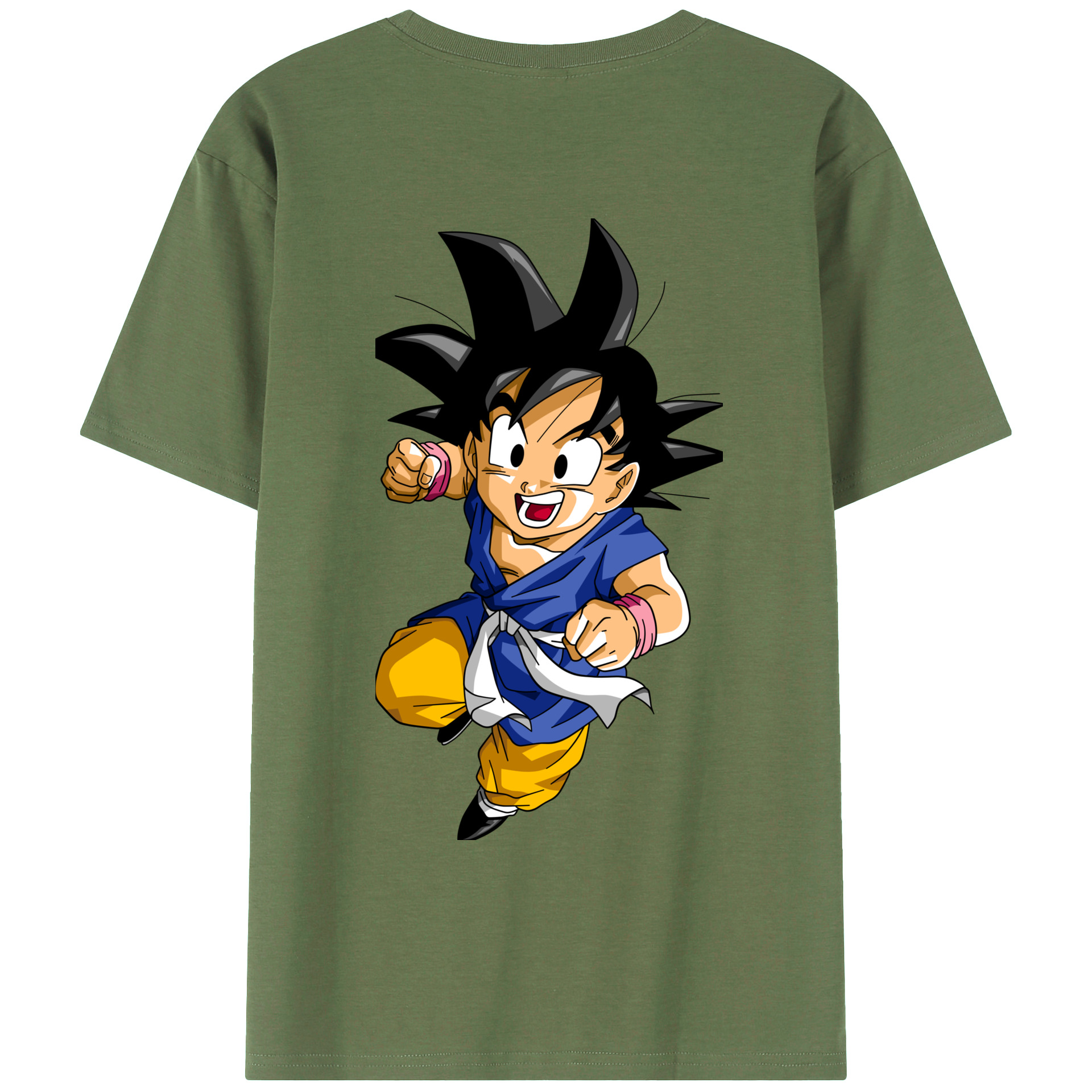 （画像用） ドラゴンボール 孫悟天 そん ごてん DRAGON BALL Son Goten 綿100％ メンズ半袖Tシャツ（バックプリント） 通気性